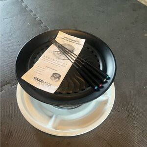 Smokeless tabletop grill